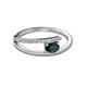 2 - Linnea Bold Oval London Blue Topaz and Round Diamond Bypass Promise Ring 