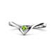 1 - Shana Bold Solitaire Round Peridot "V" Promise Ring 