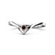 1 - Shana Bold Solitaire Round Red Garnet "V" Promise Ring 