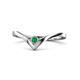 1 - Shana Bold Solitaire Round Emerald "V" Promise Ring 
