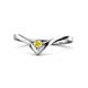 1 - Shana Bold Solitaire Round Yellow Sapphire "V" Promise Ring 