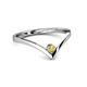 2 - Shana Bold Solitaire Round Yellow Sapphire "V" Promise Ring 
