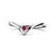 1 - Shana Bold Solitaire Round Ruby "V" Promise Ring 