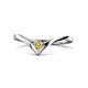 1 - Shana Bold Solitaire Round Yellow Diamond "V" Promise Ring 