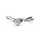 1 - Shana Bold Solitaire Round Lab Grown Diamond "V" Promise Ring 