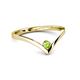 2 - Shana Bold Solitaire Round Peridot "V" Promise Ring 