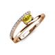 3 - Linnea Bold Oval Yellow Sapphire and Round Diamond Bypass Promise Ring 