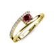 3 - Linnea Bold Oval Ruby and Round Diamond Bypass Promise Ring 