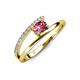 3 - Linnea Bold Oval Pink Tourmaline and Round Diamond Bypass Promise Ring 
