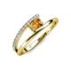 3 - Linnea Bold Oval Citrine and Round Diamond Bypass Promise Ring 