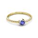 2 - Marian Bold Round Tanzanite Solitaire Rope Promise Ring 