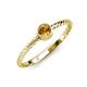 3 - Marian Bold Round Citrine Solitaire Rope Promise Ring 