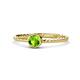 1 - Marian Bold Round Peridot Solitaire Rope Promise Ring 