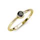 3 - Marian Bold Round Black Diamond Solitaire Rope Promise Ring 