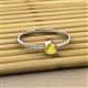 2 - Marian Bold Round Lab Created Yellow Sapphire Solitaire Rope Promise Ring 
