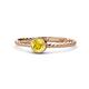 1 - Marian Bold Round Lab Created Yellow Sapphire Solitaire Rope Promise Ring 