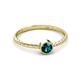 2 - Marian Bold Round Blue Diamond Solitaire Rope Promise Ring 