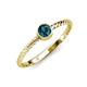 3 - Marian Bold Round Blue Diamond Solitaire Rope Promise Ring 