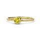 1 - Marian Bold Round Yellow Diamond Solitaire Rope Promise Ring 
