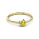 2 - Marian Bold Round Yellow Diamond Solitaire Rope Promise Ring 