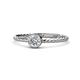 1 - Marian Bold Round Diamond Solitaire Rope Promise Ring 
