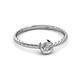 2 - Marian Bold Round Diamond Solitaire Rope Promise Ring 
