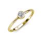 3 - Marian Bold Round Diamond Solitaire Rope Promise Ring 