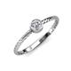 3 - Marian Bold 0.50 ct IGI Certified Lab Grown Diamond Round (5.00 mm) Solitaire Rope Promise Ring 