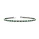 1 - Leslie 2.40 mm Green Garnet and Lab Grown Diamond Eternity Tennis Bracelet 