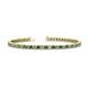 1 - Leslie 2.90 mm Green Garnet and Lab Grown Diamond Eternity Tennis Bracelet 