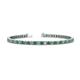 1 - Leslie 2.90 mm Emerald and Lab Grown Diamond Eternity Tennis Bracelet 