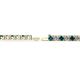 2 - Leslie 3.40 mm Blue Diamond and Lab Grown Diamond Eternity Tennis Bracelet 