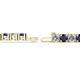 2 - Leslie 4.00 mm Blue Sapphire and Lab Grown Diamond Eternity Tennis Bracelet 