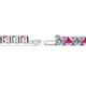 2 - Leslie 4.00 mm Pink Sapphire and Lab Grown Diamond Eternity Tennis Bracelet 