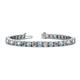 1 - Leslie 4.00 mm Aquamarine and Lab Grown Diamond Eternity Tennis Bracelet 