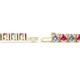 2 - Leslie 4.00 mm Pink Tourmaline and Lab Grown Diamond Eternity Tennis Bracelet 