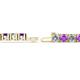 2 - Leslie 4.00 mm Amethyst and Lab Grown Diamond Eternity Tennis Bracelet 