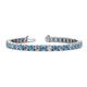 1 - Leslie 4.00 mm Blue Topaz and Lab Grown Diamond Eternity Tennis Bracelet 