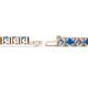 2 - Leslie 4.00 mm Blue Topaz and Lab Grown Diamond Eternity Tennis Bracelet 