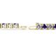 2 - Leslie 4.00 mm Iolite and Lab Grown Diamond Eternity Tennis Bracelet 