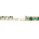 2 - Leslie 4.00 mm Emerald and Lab Grown Diamond Eternity Tennis Bracelet 