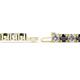 2 - Leslie 4.00 mm Black Diamond and Lab Grown Diamond Eternity Tennis Bracelet 