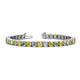 1 - Leslie 4.00 mm Yellow Sapphire and Lab Grown Diamond Eternity Tennis Bracelet 