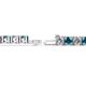 2 - Leslie 4.00 mm London Blue Topaz and Lab Grown Diamond Eternity Tennis Bracelet 
