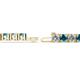 2 - Leslie 4.00 mm London Blue Topaz and Lab Grown Diamond Eternity Tennis Bracelet 