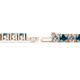 2 - Leslie 4.00 mm Blue Diamond and Lab Grown Diamond Eternity Tennis Bracelet 