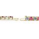 2 - Leslie 4.00 mm Rhodolite Garnet and Lab Grown Diamond Eternity Tennis Bracelet 
