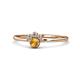 1 - Paw Bold Round Citrine and Diamond Promise Ring 