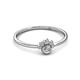 2 - Paw Bold Round Lab Grown and Mined Diamond Promise Ring 