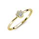3 - Paw Bold Round Lab Grown and Mined Diamond Promise Ring 